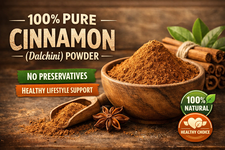 100% Pure Cinnamon (Dalchini) Powder | No Preservatives | Healthy Lifestyle Support